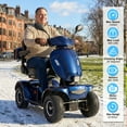 thumbnail image 4 of QEEKA Heavy Duty 4 Wheel Electric Mobility Scooter for Seniors & Adults,All Terrain,1000W Brushless Motor,33 Miles Long Range,Sapphire Blue, 4 of 8