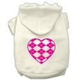 thumbnail image 5 of mirage 62-109 xxlbk argyle heart pink screen print pet hoodie black - size 2xl, 5 of 9