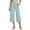 Light Blue, variant on Capri Pants for Women Summer Casual Wide Leg Pants Loose High Waist Cropped Palazzo Trousers Capris Beach Pants with Pockets