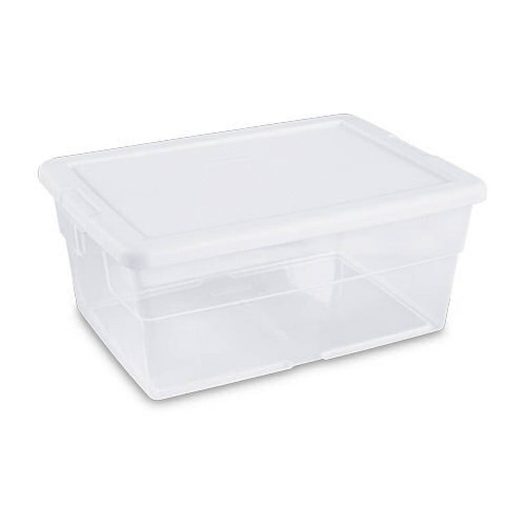 JUJIAJIA Clear Storage Latch Box 16 Quart, Plastic Box/Bin with Lid and  Handles