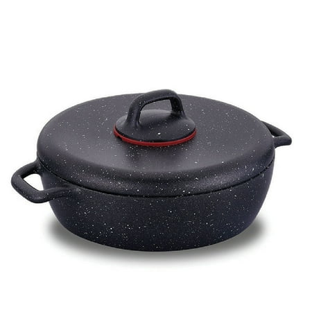 

Korkmaz Gusto Die Cast Aluminum Low Casserole Granite Coating Pot Casserole dishes with lid Cast Aluminum Pot