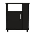 thumbnail image 4 of Correy 4-Shelf Microwave Stand with Casters, Black Wengue, Kitchen Storage Solution for Microwave and Appliances, 4 of 7