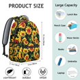 thumbnail image 6 of Black Sunflower Backpack for School,Cute School Bag,Schoolbag with Adjustable Shoulder Straps & Padded Back,15.3"x11"x7.1".﻿, 6 of 6