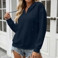thumbnail image 4 of LIaqionyy Womens Hoodie Oversized Sweatshirt Casual Long Sleeve Drawstring Pullover Tops Textured Fall Winter Clothes, 4 of 7