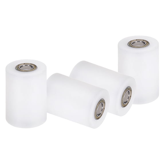 4 Pack Nylon Roller Wheel with Bearings, 3/8"x1-3/8"x2" Nylon Pulley