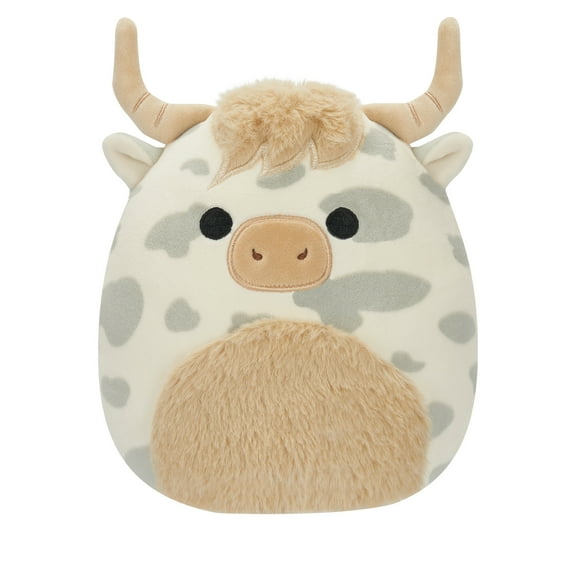 Squishmallows Original 7.5 inch Borsa the Spotted Highland Cow - Child's Ultra Soft Plush Toy