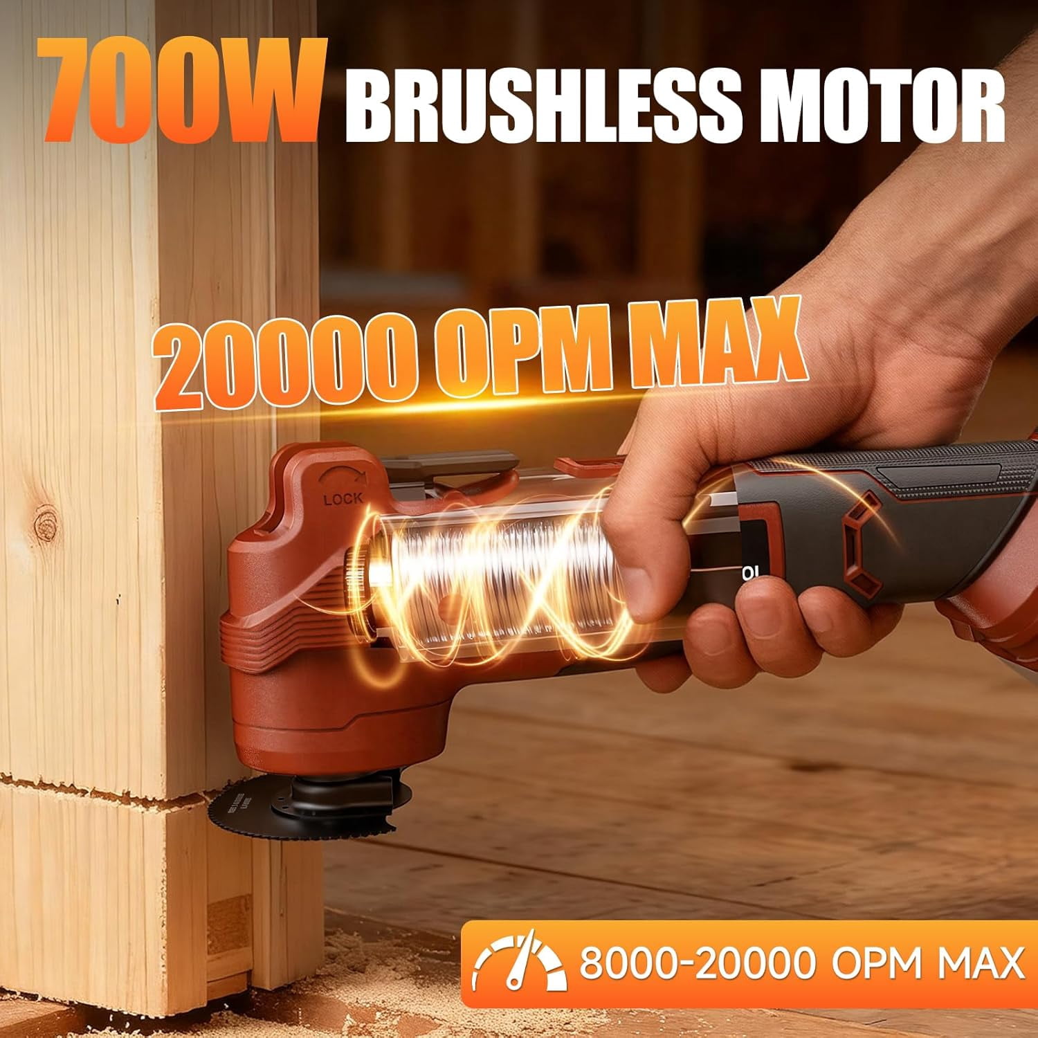 Upgraded Oscillating Multi Tool Compatible with Milwaukee 18V Max Battery, Cordless Oscillating Tool with Brushless Motor 20000 OPM, 7 Gear for Cutting, Sanding, Scraping, Tool Only Visit the CAMXTOO