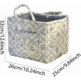 thumbnail image 6 of Car Storage Basket Organizer, Large Capacity Quilted Fabric Bin with Handles, Foldable Car Trunk Back Seat Storage for Groceries, Home Closet Use, Style-I, 6 of 6