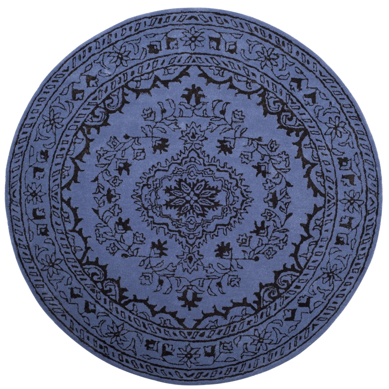SAFAVIEH Glamour Gaia Floral Bordered Wool Area Rug, Purple, 5' x 8'