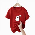 thumbnail image 5 of CAUYDY Halloween Shirts for Girls Ghost Shirt Cute Spooky Tshirt Fall Graphic Tees Casual Short Sleeve Tops Halloween T-Shirt Sizes 9-10 Years, 5 of 5