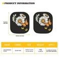 thumbnail image 5 of FOR U DESIGNS Daisy Butterfly Car Sunshade Decoration 2 Pieces Car Accessories Non-Slip Windshield Sun Shade for Automobile SUV Truck Van Easy to Install Sun Blocks Sun Visor, 5 of 5