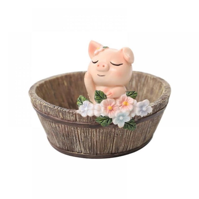 POINTERTECK Grande Économie! Pot de Fleurs Succulentes Mignon Animal Pot de Fleurs Style Campagnard Américain Pots de Succulentes en Résine Mini Pot de Fleurs