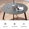 thumbnail image 6 of LAUSAINT HOME Round Outdoor Coffee Table, 27.6” Weather Resistant Metal Patio Side Table, Black, 6 of 7