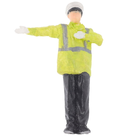 UPOUART Miniature Street Police Figurine Resin Small Model for Display and Enhancement 1 Set