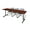 Cherry / Grey, variant on Romig Axis-Pro 48 x 24 in. Mobile T-Base Training Table- Neo Walnut, 2 Zeng Stack Chairs- Black