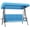 Blue, variant on Outsunny 3-Seat Patio Swing Chair with Adjustable Canopy and Side Tray