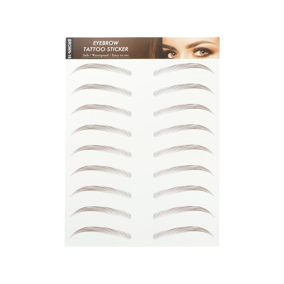 Unique Bargains Tatouage Simulation Sourcils pour Femmes 1 Pce Montagnes Lointaines, Marron