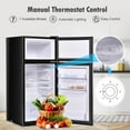 thumbnail image 5 of Giantex Compact Refrigerator, 3.4 cu. ft. Mini Cooler Fridge, Freestanding Fridge w/Adjustable Thermostat, Black, 5 of 8