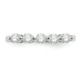 thumbnail image 4 of Solid 14K White Gold Five Stone Diamond Wedding Ring Band with CZ Cubic Zirconia Size 6.5, 4 of 8