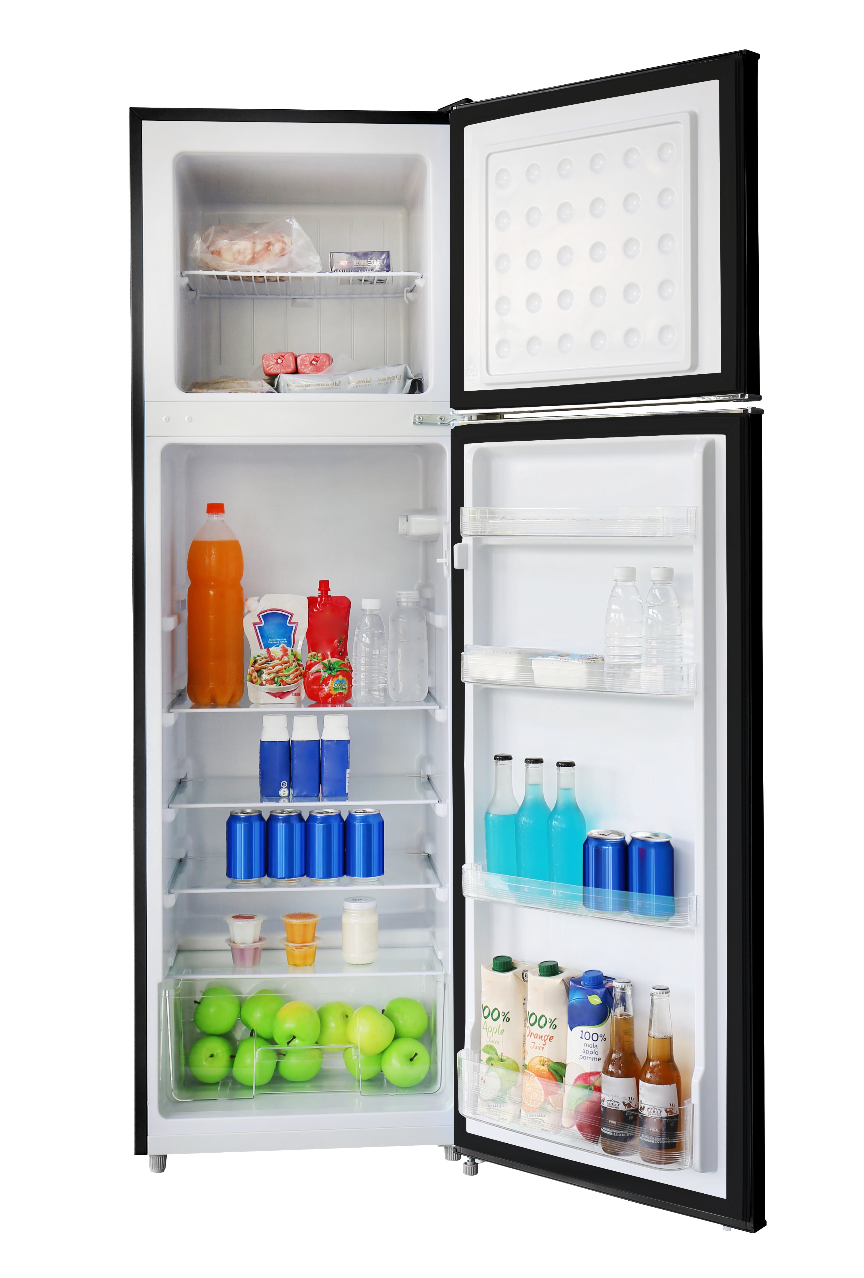 Frigidaire 10 Cu. ft. Top Mount Retro Refrigerator, Apartment Size Compact Fridge, Black
