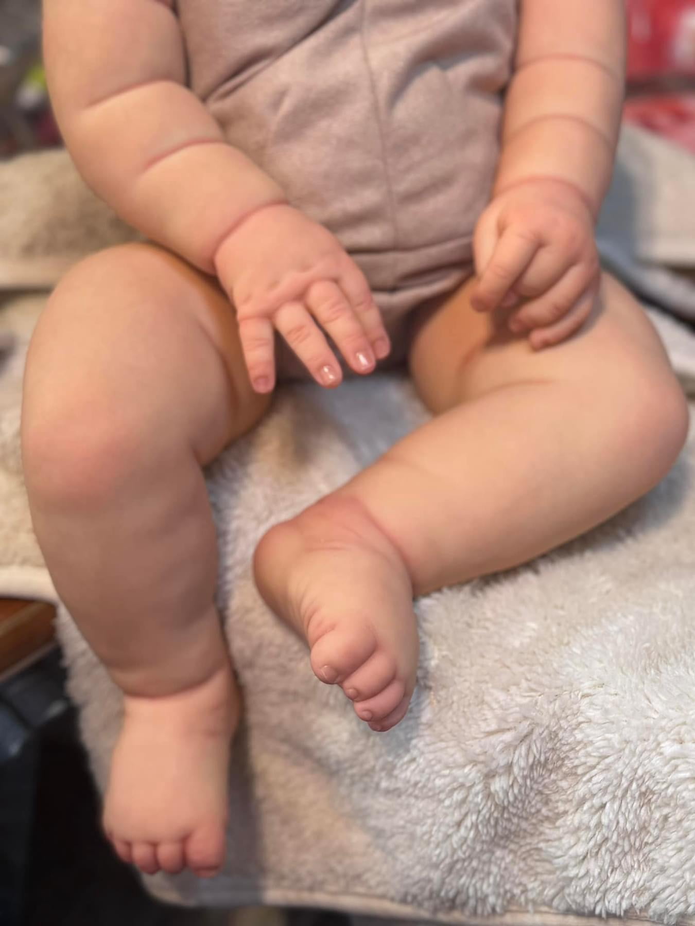 iCradle Lifelike Reborn Baby Dolls 24 inch Handmade Realistic Toddler Dolls Girl Pickle Cloth Body Newborn Babies Rooted Hair With Clothes Set Kids Age 3+