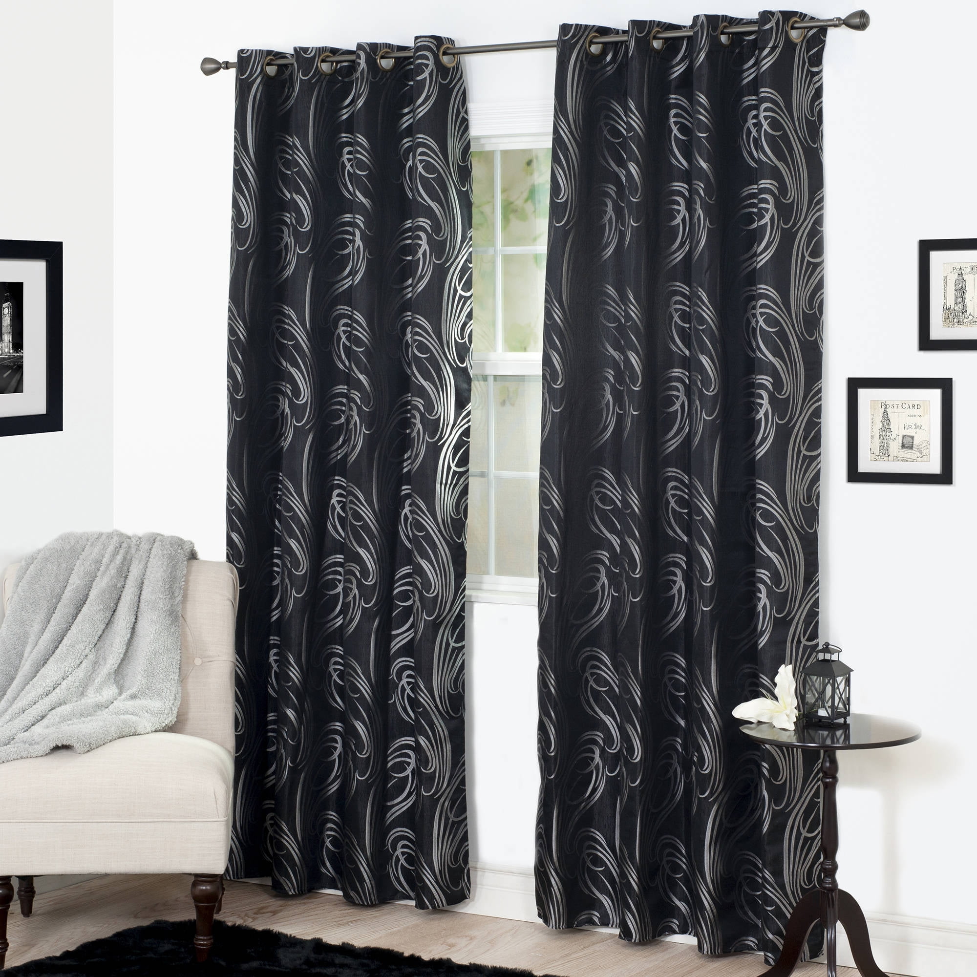 Somerset Home Dinah Jacquard Curtain Panel, 84"