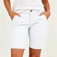 thumbnail image 2 of Bermuda Golf Shorts For Women Quick Dry Active Shorts Knee Length High Waisted Elastic Short Pant Baggy Relaxed Fit Lounge Breathable Sweat-Pant - (Mid-Thigh Length Style), 2 of 8