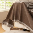 thumbnail image 3 of Smuge Sofa Cover, Couch Cover Protector Slipcover L Shape Sofa towel Furniture Cover for Pets Dogs Cats Home Decor (71"x 118", Coffee), 3 of 9
