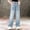 Blue, variant on Pull on Wide Leg Jeans for Girls, Girls High Waisted Stretchy Baggy Trendy Tummy Control Straight Leg Jeans Denim Pants Blue A 7-8 Years