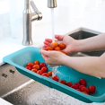 thumbnail image 3 of CNKOO Collapsible Colander Over the Sink Drain Strainer Basket Expandable Fruits Vegetables Wash Retractable Plastic for Home Kitchen, 3 of 7