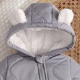 thumbnail image 5 of 0-3 Months Newborn Baby Baby Boys Girls Winter Romper Hooded Snowsuits Fleece Lined Jumpsuit Warm Outfits Winter Outwear Infant Winter Clothes, 5 of 6