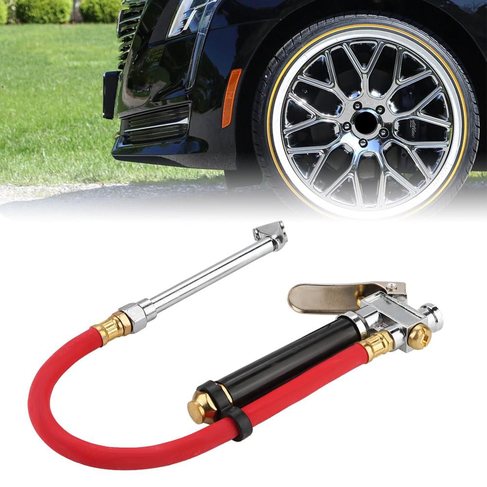 Herwey Tire Inflator Gauge, Handheld Car Air Tire Pressure Filler Fill Inflator Gauge Dual Chuck Air Compressor Hose Tool , Air Tire Pressure Filler