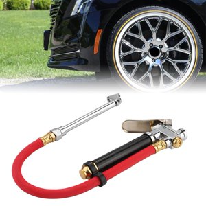 Herwey Tire Inflator Gauge, Handheld Car Air Tire Pressure Filler Fill Inflator Gauge Dual Chuck Air Compressor Hose Tool , Air Tire Pressure Filler