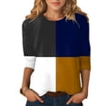 thumbnail image 2 of WEAIXIMIUNG T-Shirts pour Femmes T-Shirts Graphiques Hauts pour Femmes Manches Trois Quarts Coupe Ajustée Hauts Mignons Col Ras du Cou Coupe Ajustée T-Shirts à Demi-Manches, 2 of 5