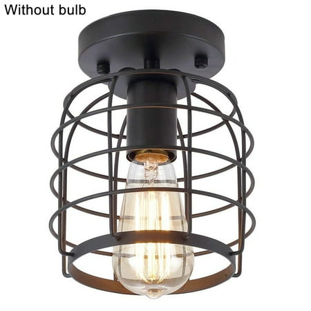 

Black Painting Vintage Metal Cage Industrial Ceiling Light Kitchen Living Room