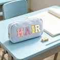 thumbnail image 5 of Under $1 Pencil Case, Letter Print Portable Large Capacity Stationery Bag, Versatile Pen Pouch for College Office by PALIFEUR, 5 of 5