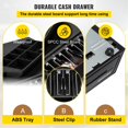 thumbnail image 3 of 16 12V Cash Register Drawer for POS System with 5 Bill Slots 8 Coin Compartments Removable Coin Compartment 2 Keys RJ11 RJ12 Cable for Retail Food Service, 3 of 7