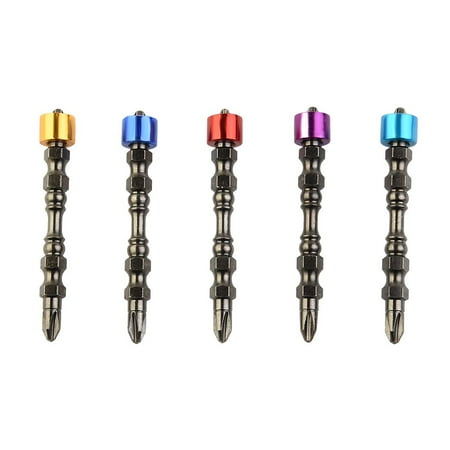 

5/10PCS Coloured Magnetic Ring Screwdriver Cross Head Bits PH2 Bit Alloy