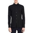 thumbnail image 1 of Camisa de sarga Calvin Klein para hombre con Botones color negro XXL, 1 of 1