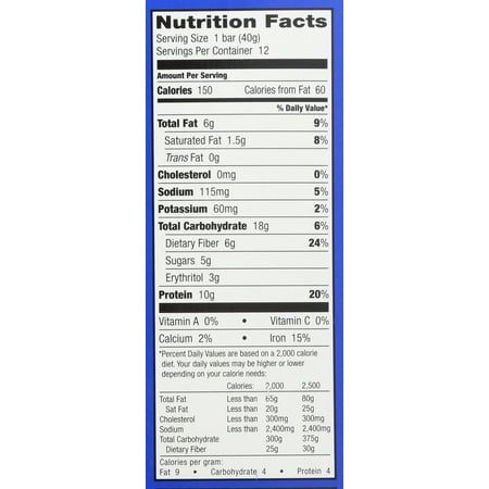 Orgain Organic Plant Based Protein Snack Bars, Peanut Butter Chocolate Chunk, 16.9oz, 12ct