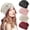 Mix3(4Pcs), variant on 4 Pcs Women Crochet Slouchy Beanie Hat Summer Fall Handmade Knit Floral Polyester Cutout Hats Thin Knitted