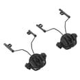 thumbnail image 3 of Soporte para auriculares de suspensión, adaptador de riel de 19-21mm, auriculares giratorios, soporte para orejeras de caza, color negro, 2 uds., 3 of 12
