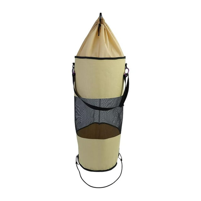 S SERENABLE Boat Trash Bag Portable Reusable Mesh Trash Garbage Can Leakproof Lining Hanging Yellow