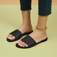 thumbnail image 2 of Slip on Flat Sandals for Women 2025 Fashion Casual Leather Open Toe Dressy Slippers Indoor and Outdoor, 2 of 7