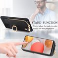 thumbnail image 6 of Cutyskin Premium PU Leather Back Case for Samsung Galaxy A12 5G, 360 Rotatable Ring Kickstand Zipper Purse Magnetic Buckle Card Slots Durable Fashionable Wallet Phone Case for Galaxy A12 5G, Black, 6 of 8