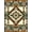 Teal Brown Ivory, Pattern 3, variant on ODIKA Southwestern Banded Border Motif Stripe Stepped Motifs Aztec Flowing Dynamic for Dining Room, Large Office, Lounge, Non-Slip Chair-Friendly