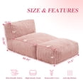 thumbnail image 4 of Sillón puff grande de espuma viscoelástica Hobestluk, rosa, 4 of 9