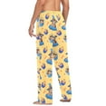 thumbnail image 3 of FORMRS Mens Pajama Pants with Pockets Cotton Sleepwear Lounge Bottoms Sizes S-2XL, Yellow Halloween Cat Pattern, 3 of 7