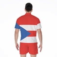 thumbnail image 2 of Puerto Rican Flag Short Sleeve Men'S Rompers, Puerto Rico Casual Summer Jumpsuits Outfit, 2 of 4