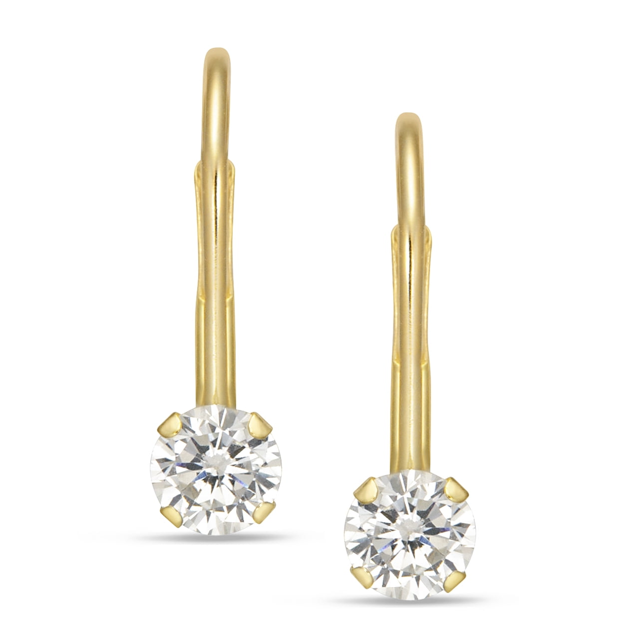 Gold lever back earrings discount